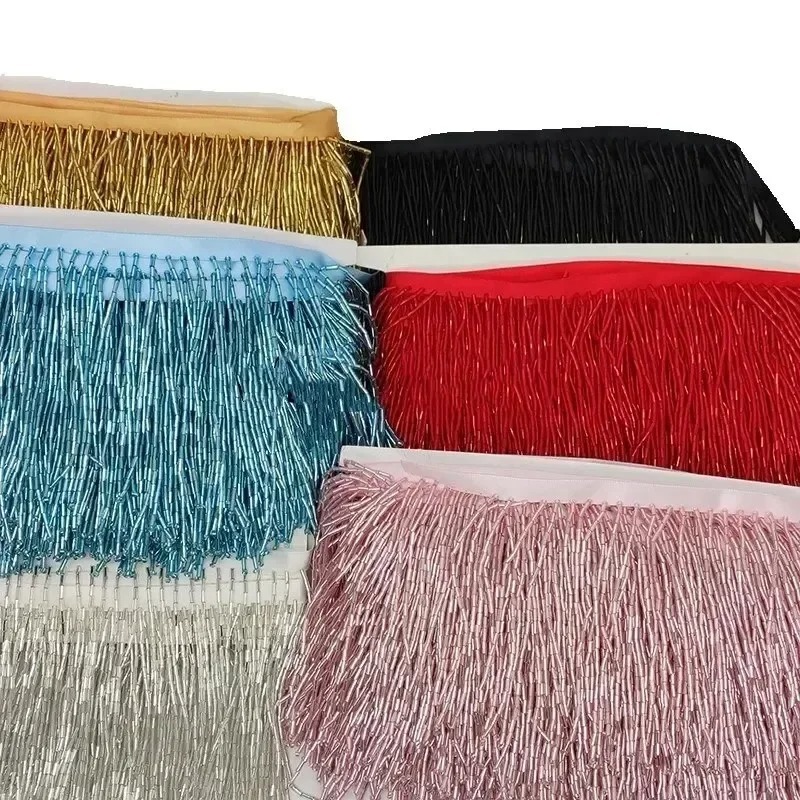 Nappa con Perline Rosse e Arge - Beaded Trim Fringe recensione e prezzo